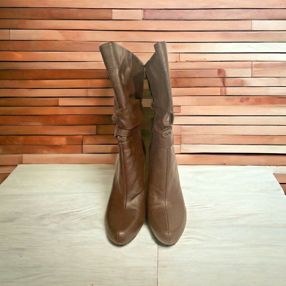 NEW A New Approach A N A Womens Brown Leather Boots Size 8 - Picture 2 of 8